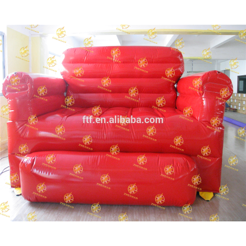 giant red inflatable sofa